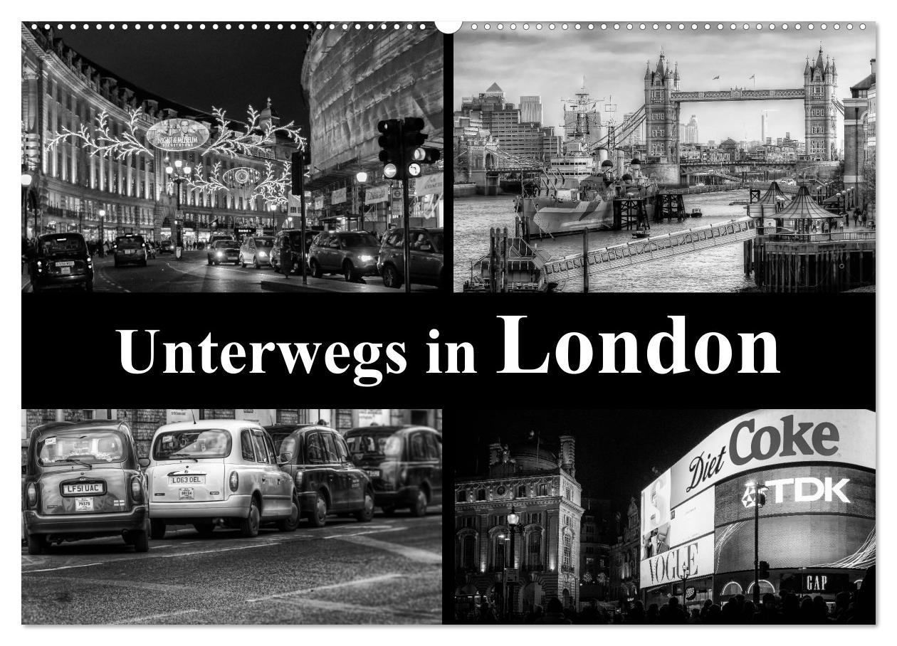 Cover: 9783435556366 | Unterwegs in London (Wandkalender 2025 DIN A2 quer), CALVENDO...