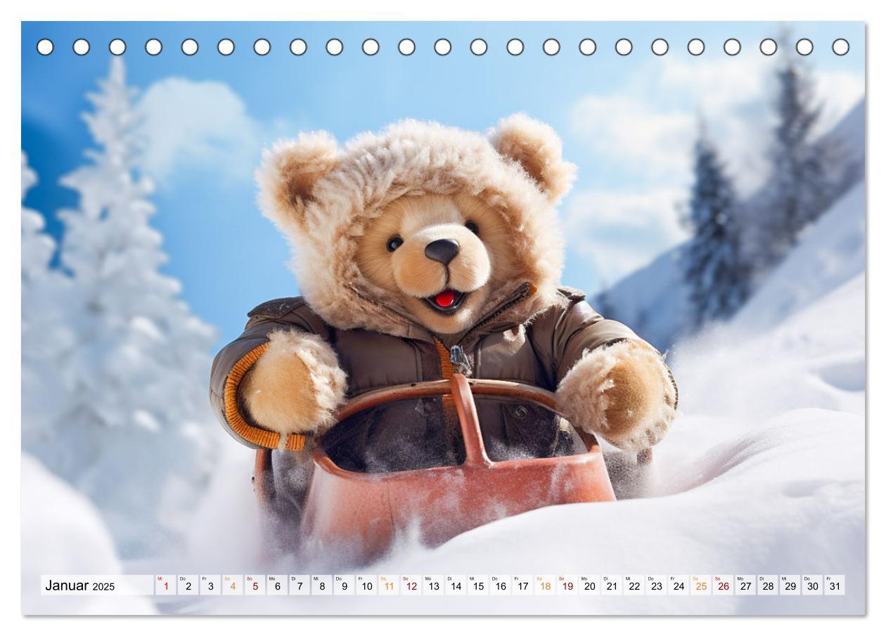 Bild: 9783383876493 | Teddybär und seine Abenteuer (Tischkalender 2025 DIN A5 quer),...