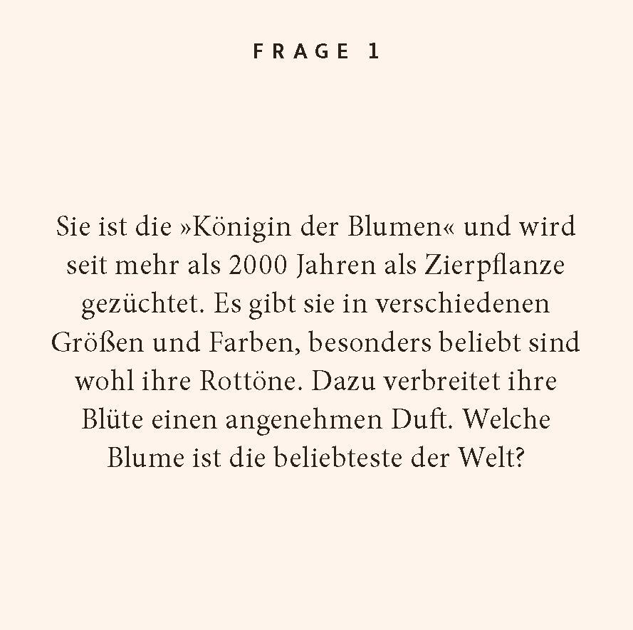 Bild: 9783899784602 | Blumen-Quiz | 100 Fragen und Antworten | Birgit Poppe | Taschenbuch