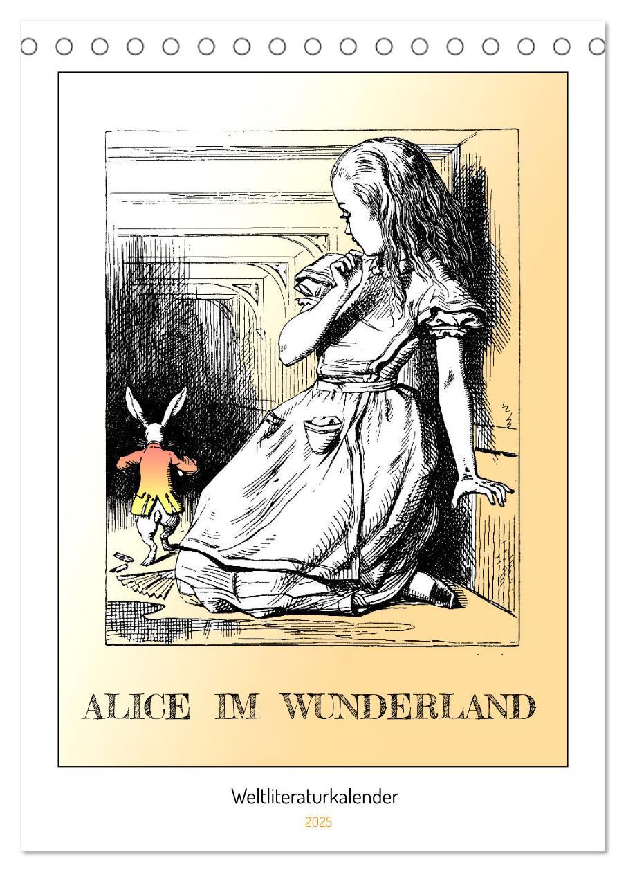 Cover: 9783435922192 | Alice im Wunderland - Weltliteraturkalender (Tischkalender 2025 DIN...