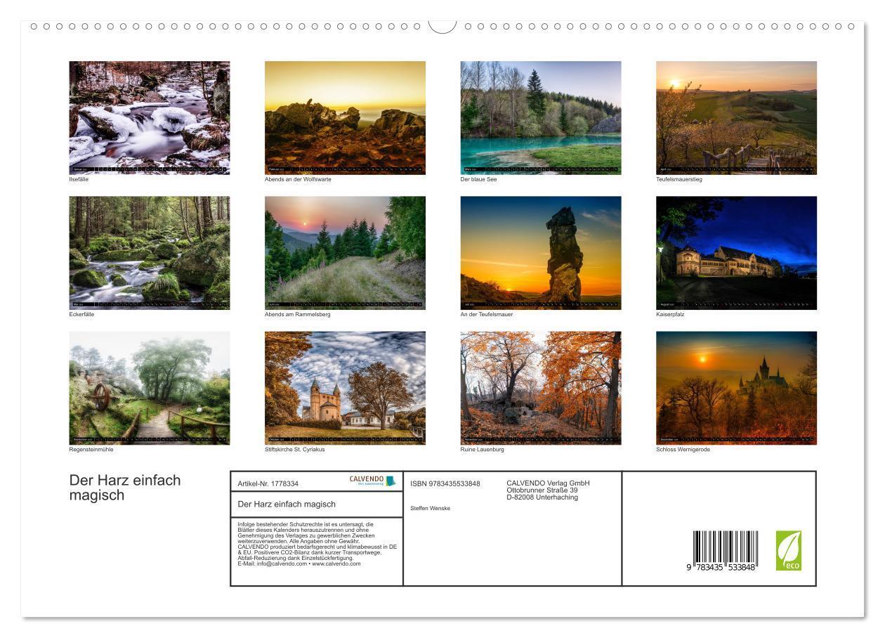 Bild: 9783435533848 | Der Harz einfach magisch (hochwertiger Premium Wandkalender 2025...