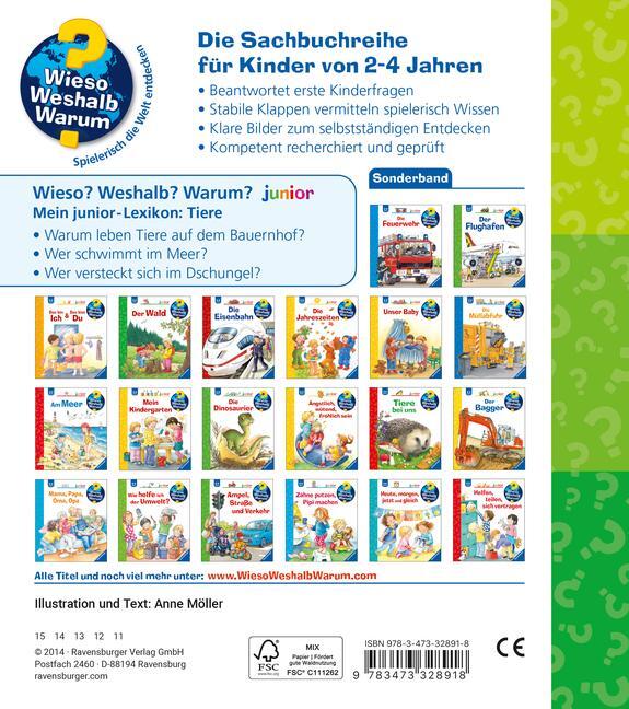 Bild: 9783473328918 | Wieso? Weshalb? Warum? Mein junior-Lexikon: Tiere | Anne Möller | Buch