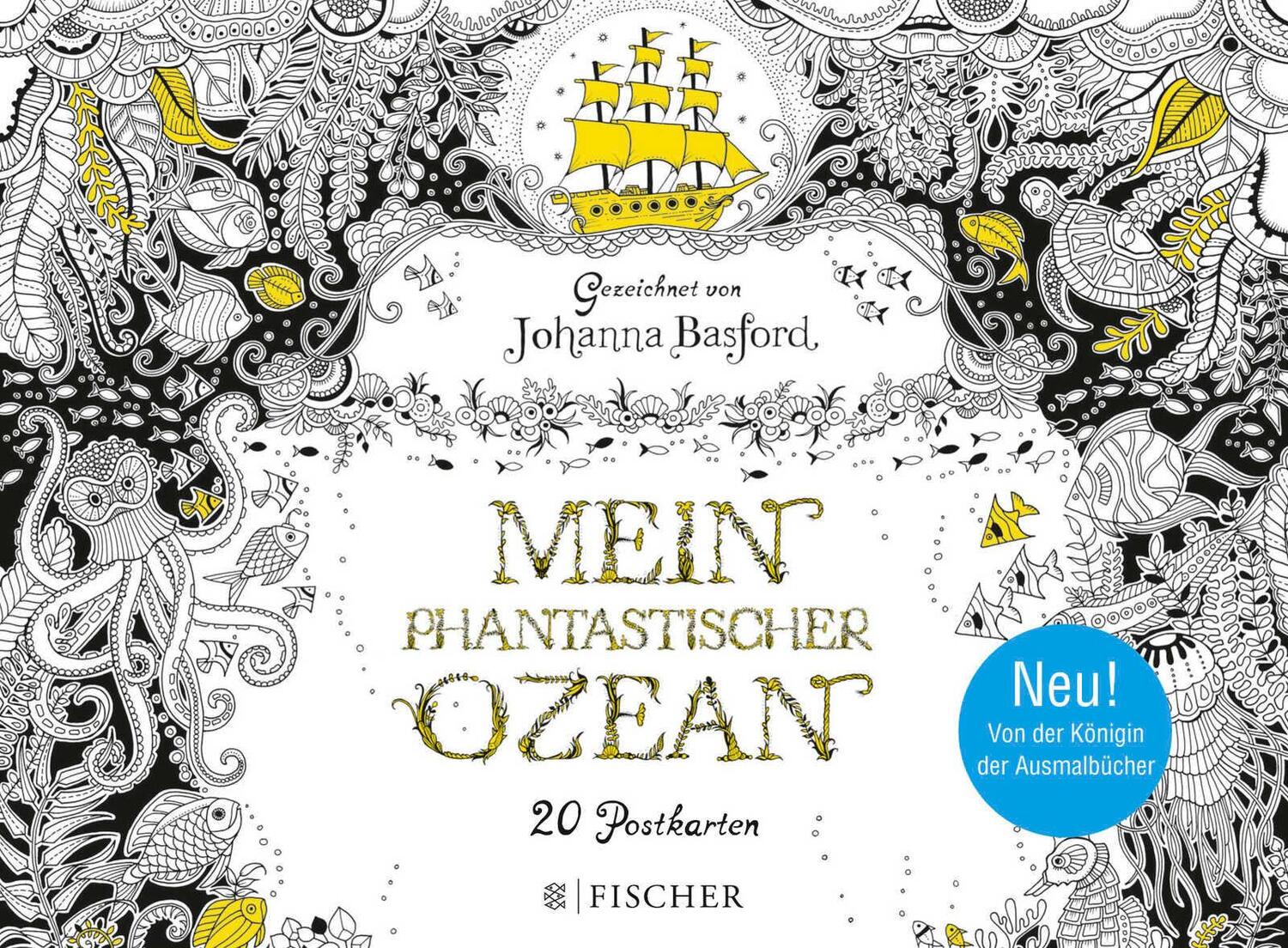 Cover: 9783596036622 | Mein Phantastischer Ozean - Postkartenbuch | Johanna Basford | Buch