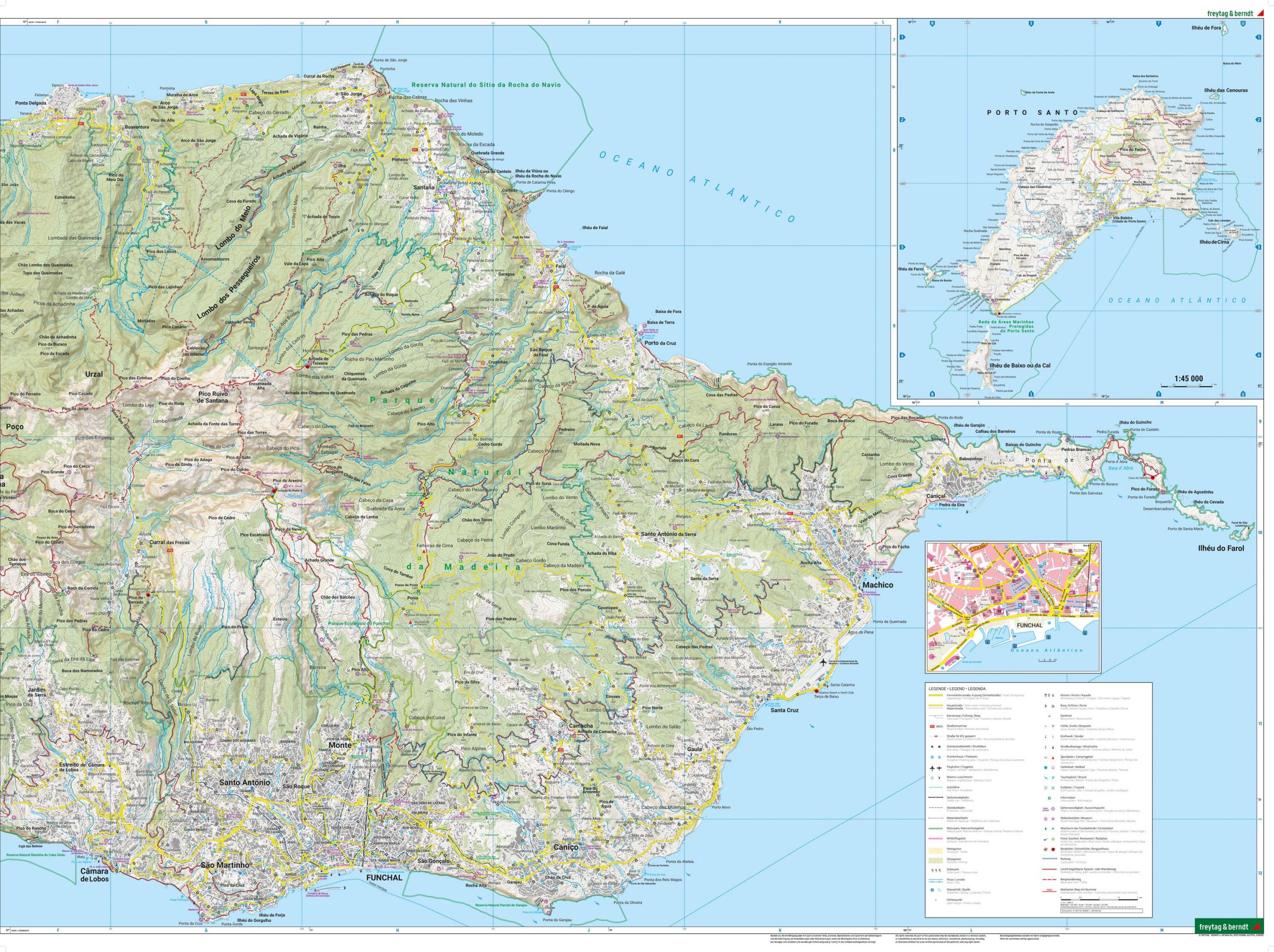 Bild: 9783707922424 | Madeira, Wander- und Freizeitkarte 1:30.000, freytag &amp; berndt | Berndt