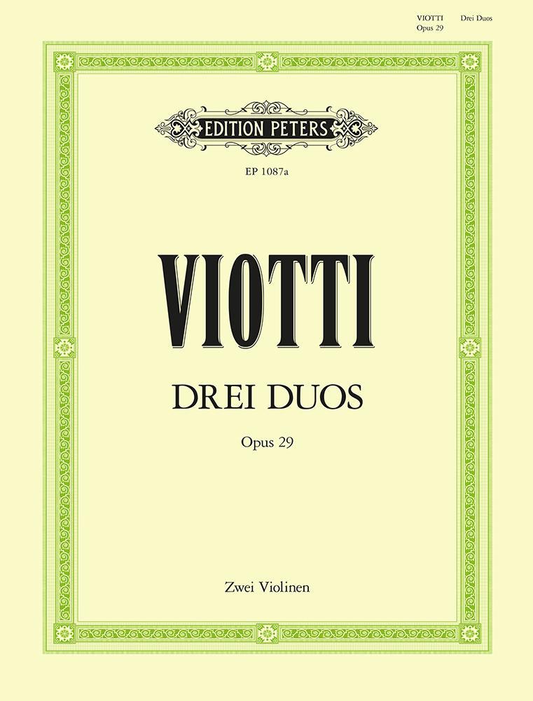 Cover: 9790014006471 | 3 Duos Op. 29 for 2 Violins | Set of Parts, Part(s) | Viotti | Buch