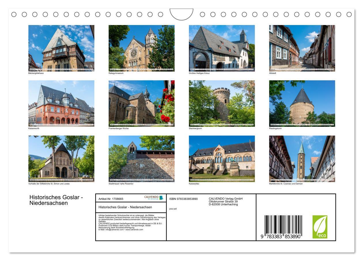 Bild: 9783383853890 | Historisches Goslar - Niedersachsen (Wandkalender 2025 DIN A4...