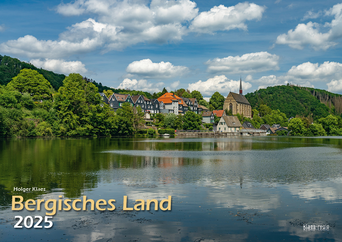 Cover: 9783965352209 | Bergisches Land 2025 Bildkalender A3 quer, spiralgebunden | Klaes