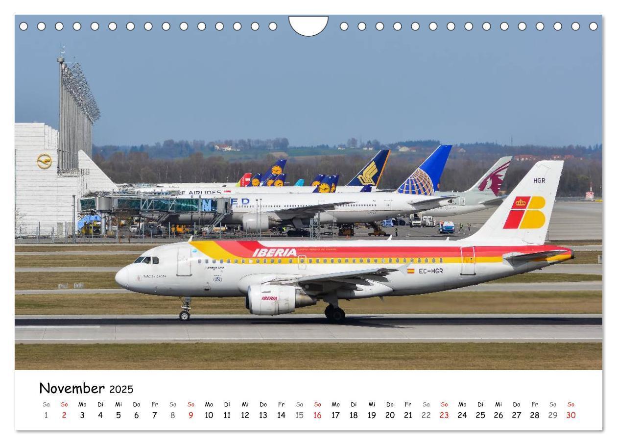 Bild: 9783435687848 | Airliner in München / 2025 (Wandkalender 2025 DIN A4 quer),...