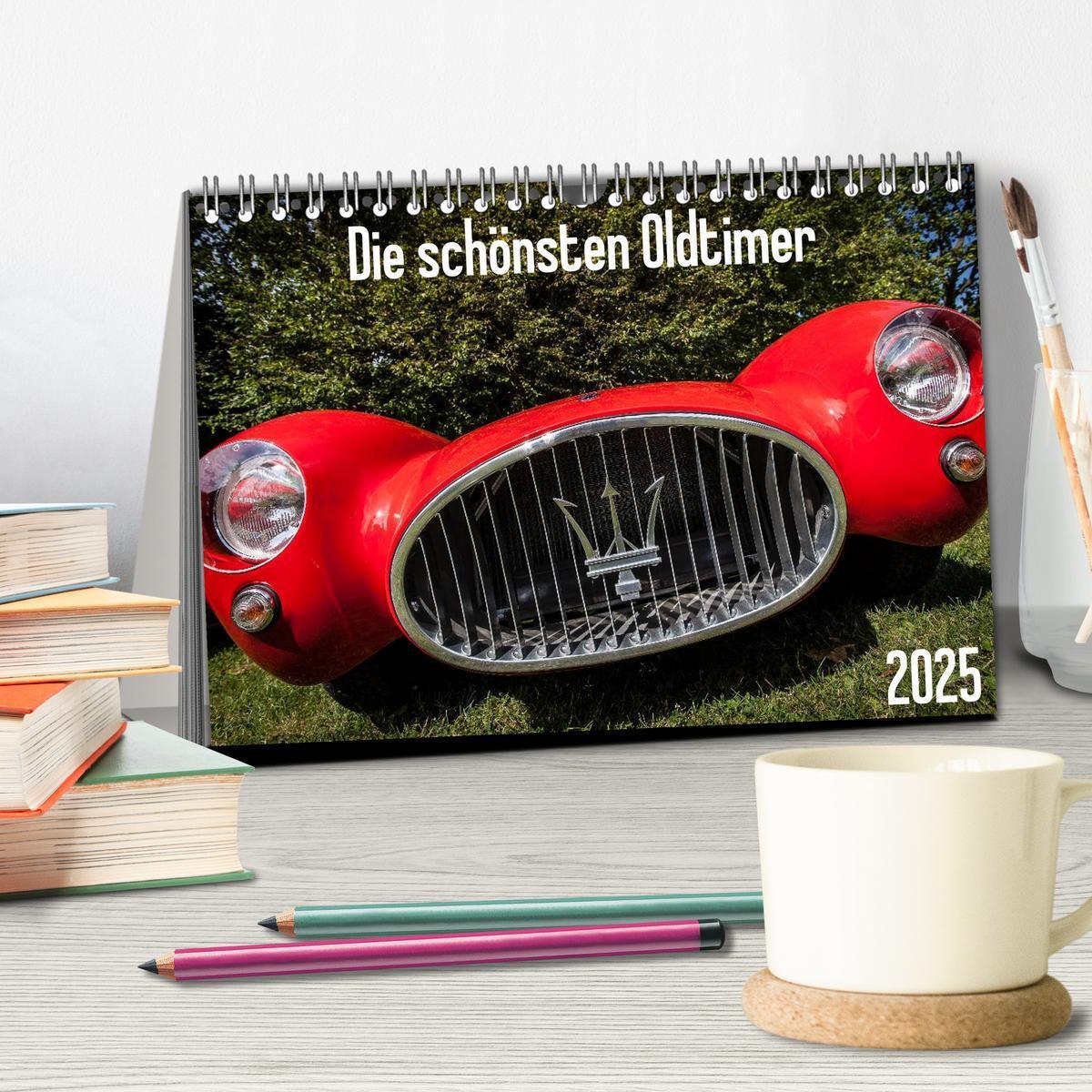 Bild: 9783435558148 | Die schönsten Oldtimer 2025 (Tischkalender 2025 DIN A5 quer),...