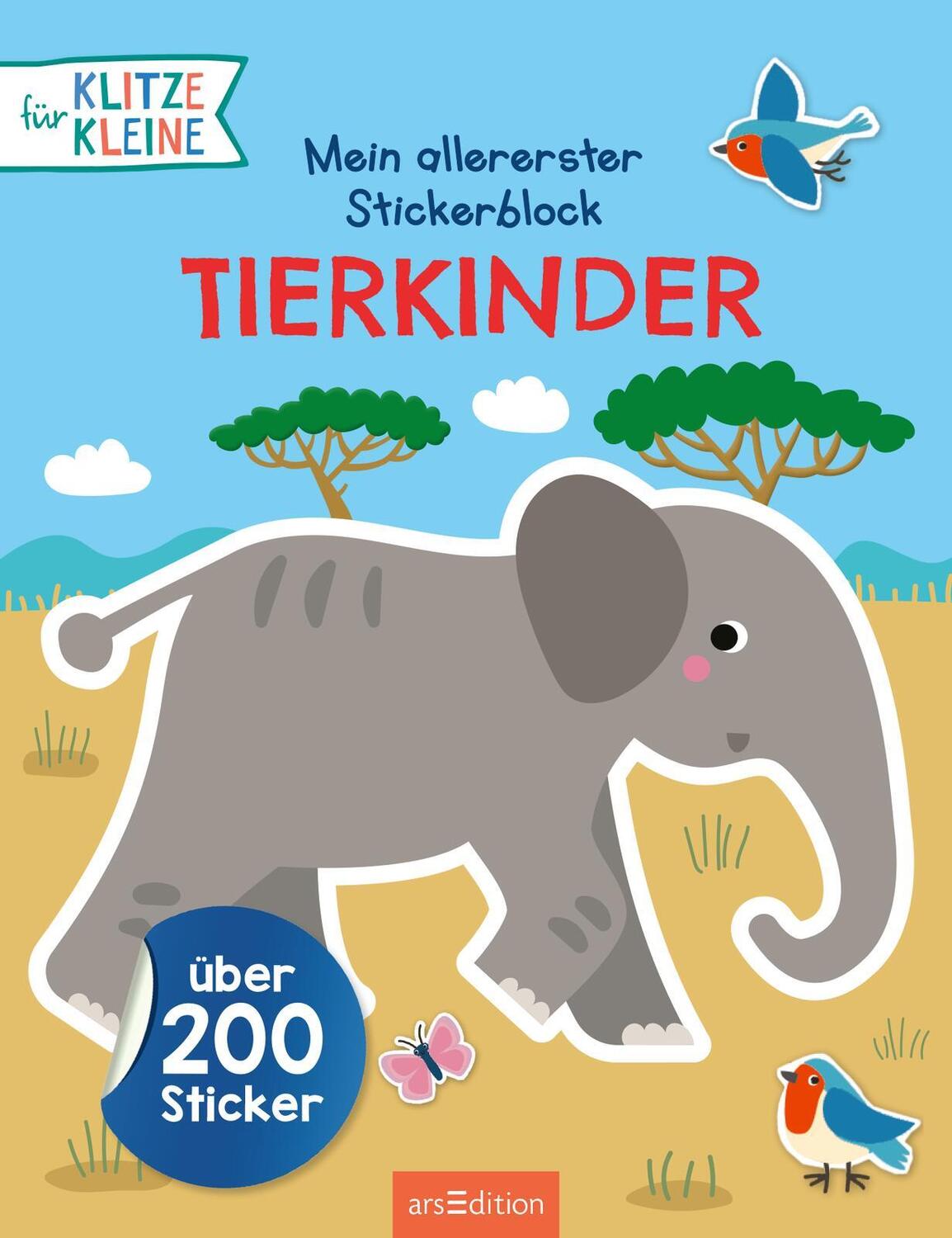 Bild: 9783845849096 | Mein allererster Stickerblock - Tierkinder | Über 200 Sticker | Buch