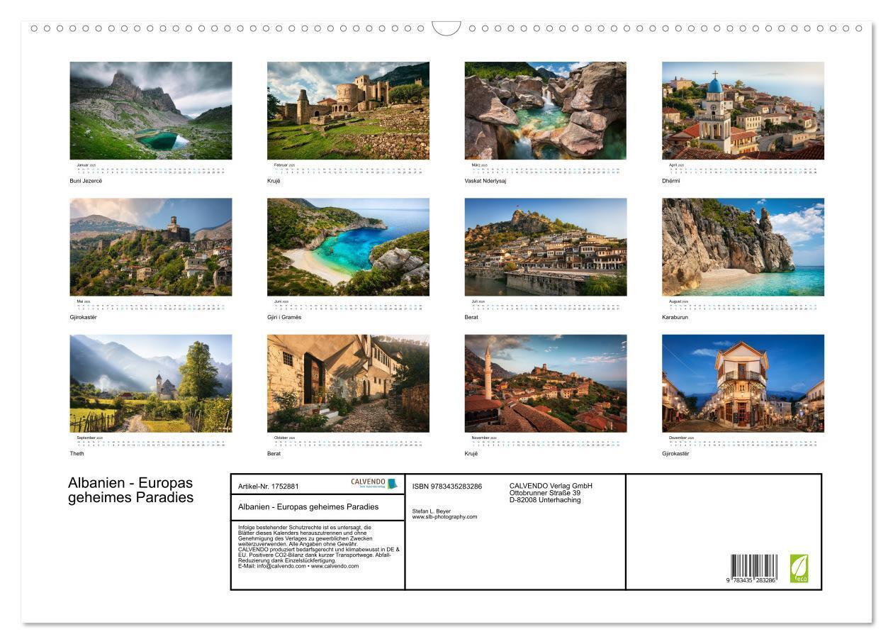 Bild: 9783435283286 | Albanien - Europas geheimes Paradies (Wandkalender 2025 DIN A2...