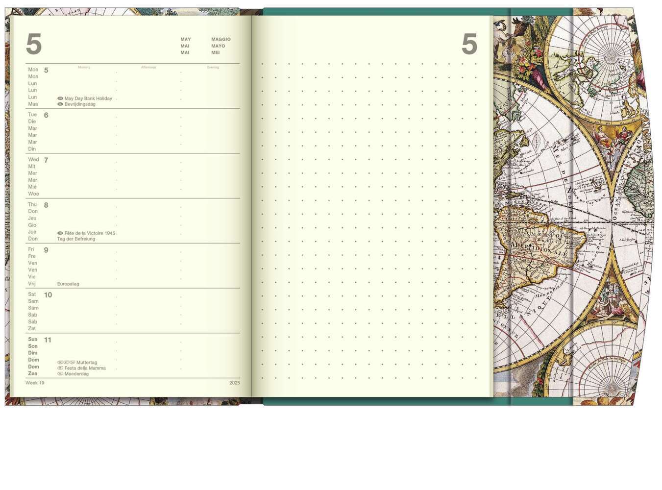 Bild: 4002725994530 | N NEUMANNVERLAGE - Antique Maps 2025 Diary, 10x15cm,...