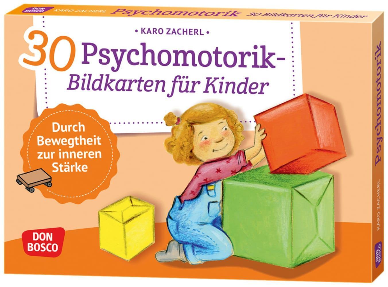 Cover: 4260179515576 | 30 Psychomotorik-Bildkarten für Kinder | Karo Zacherl | Box | 32 S.