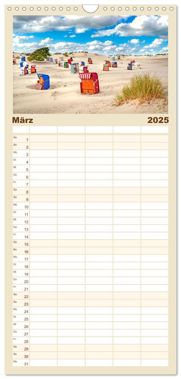 Bild: 9783457100820 | Familienplaner 2025 - NORDSEE-VERLIEBT mit 5 Spalten (Wandkalender,...