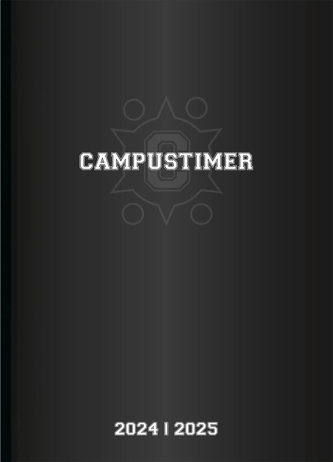 Cover: 4251732343613 | Campustimer Black - A5 Semester-Planer - Studenten-Kalender...