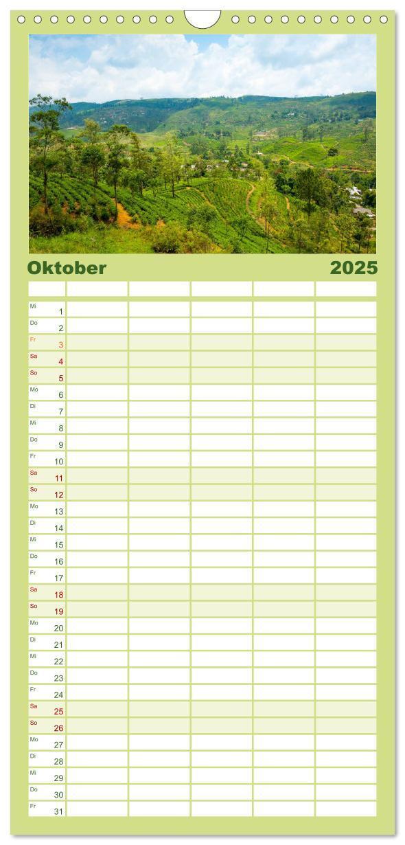 Bild: 9783457121535 | Familienplaner 2025 - Sri Lanka mit 5 Spalten (Wandkalender, 21 x...