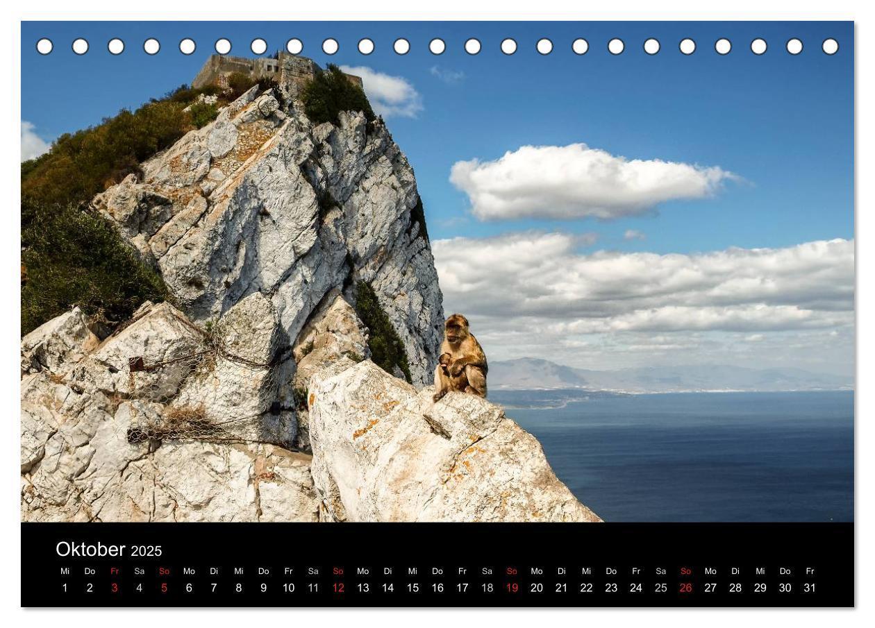 Bild: 9783435492879 | Gibraltar - der Affenfelsen (Tischkalender 2025 DIN A5 quer),...