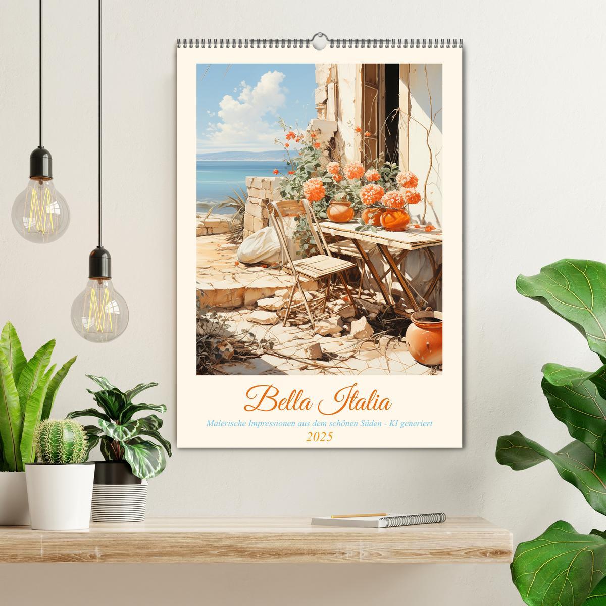 Bild: 9783435860180 | Bella Italia (Wandkalender 2025 DIN A2 hoch), CALVENDO Monatskalender