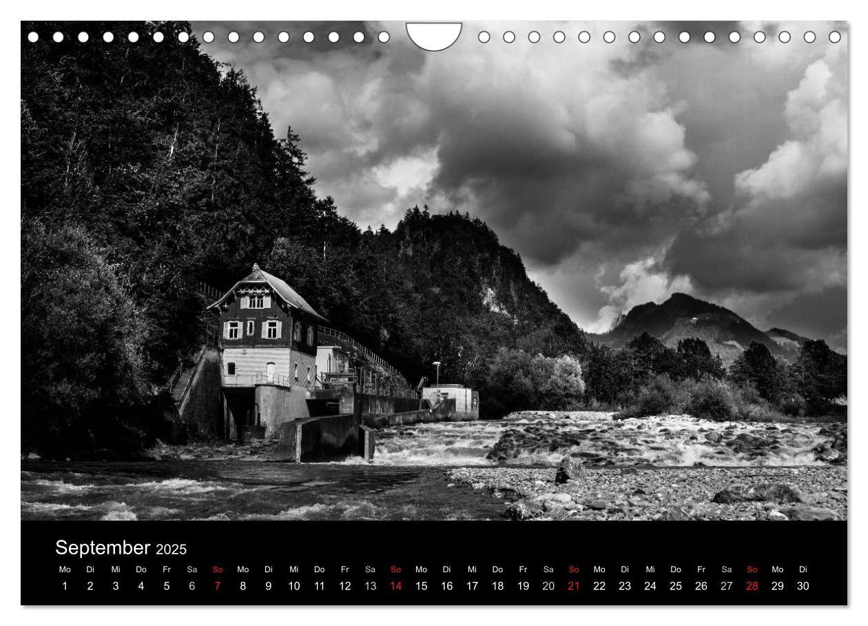 Bild: 9783435660377 | BERGE IN SCHWARZ WEISS (Wandkalender 2025 DIN A4 quer), CALVENDO...