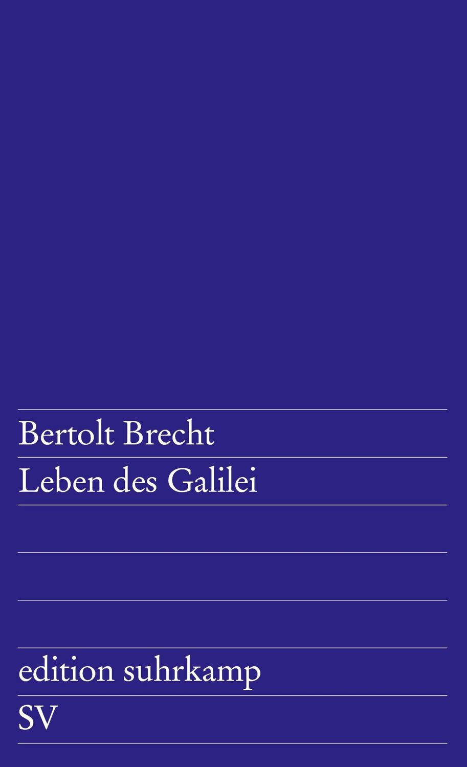 Cover: 9783518100011 | Leben des Galilei | Schauspiel | Bertolt Brecht | Taschenbuch | 161 S.