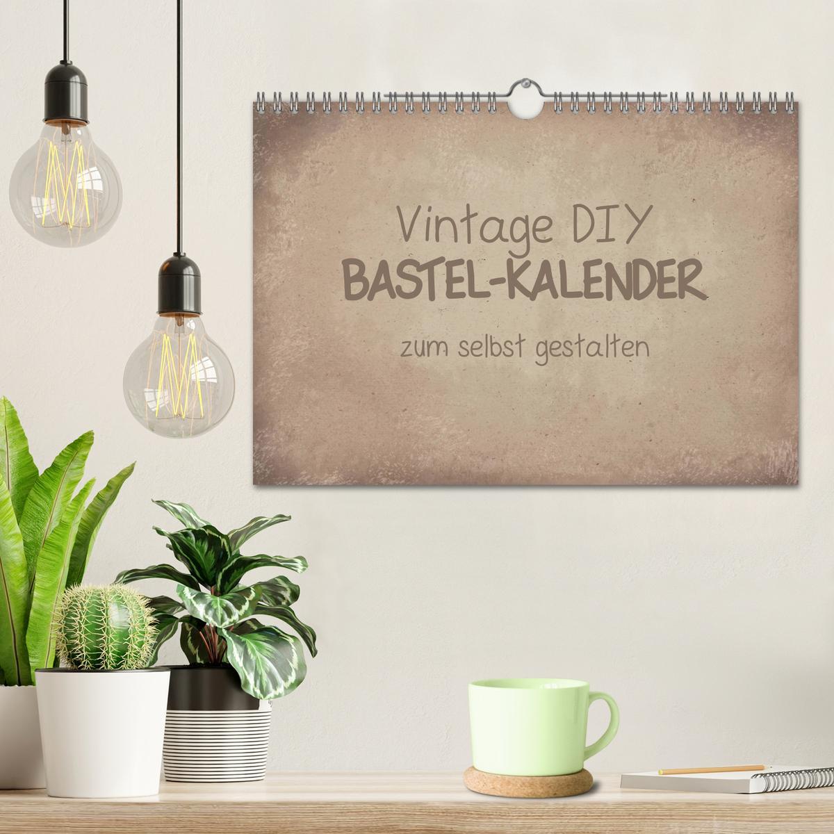 Bild: 9783435305667 | Vintage DIY Bastel-Kalender (Wandkalender 2025 DIN A4 quer),...