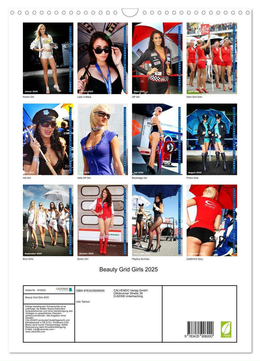 Bild: 9783435906000 | Beauty Grid Girls 2025 (Wandkalender 2025 DIN A3 hoch), CALVENDO...