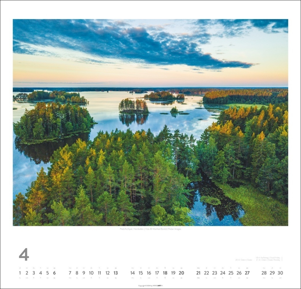 Bild: 9783839900727 | Schweden Kalender 2025 - Licht und Wasser | Kalender | Spiralbindung