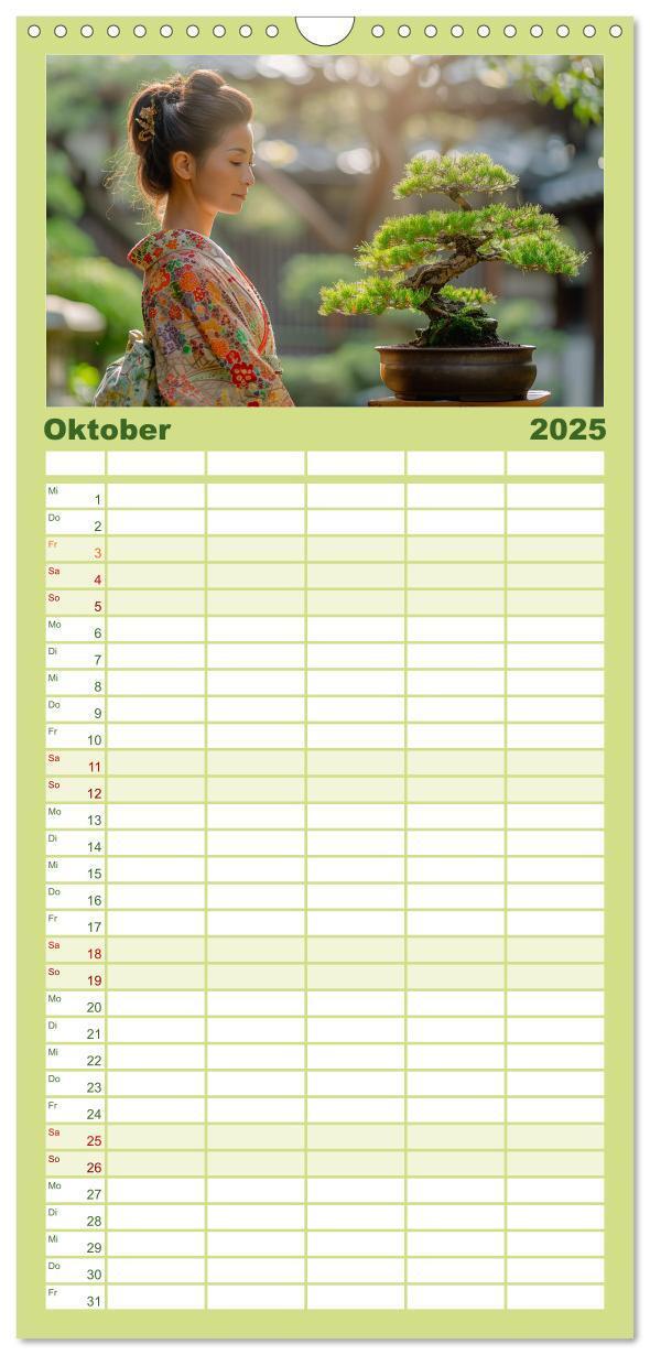 Bild: 9783457153901 | Familienplaner 2025 - Bonsai meditativ mit 5 Spalten (Wandkalender,...