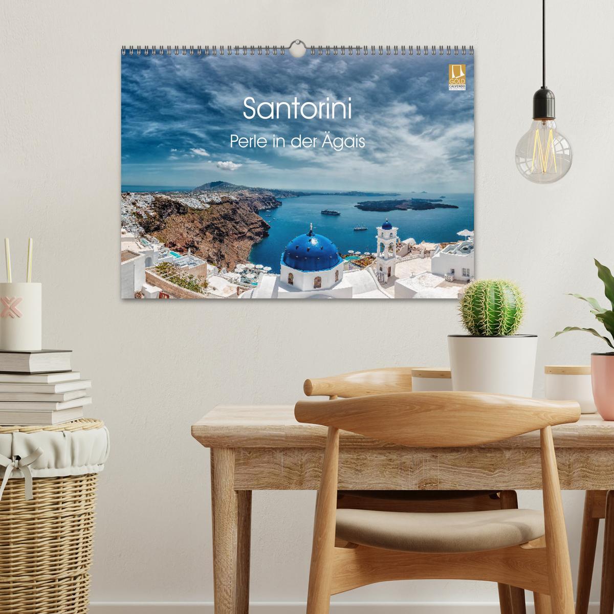 Bild: 9783435437566 | Santorini - Perle in der Ägais (Wandkalender 2025 DIN A3 quer),...