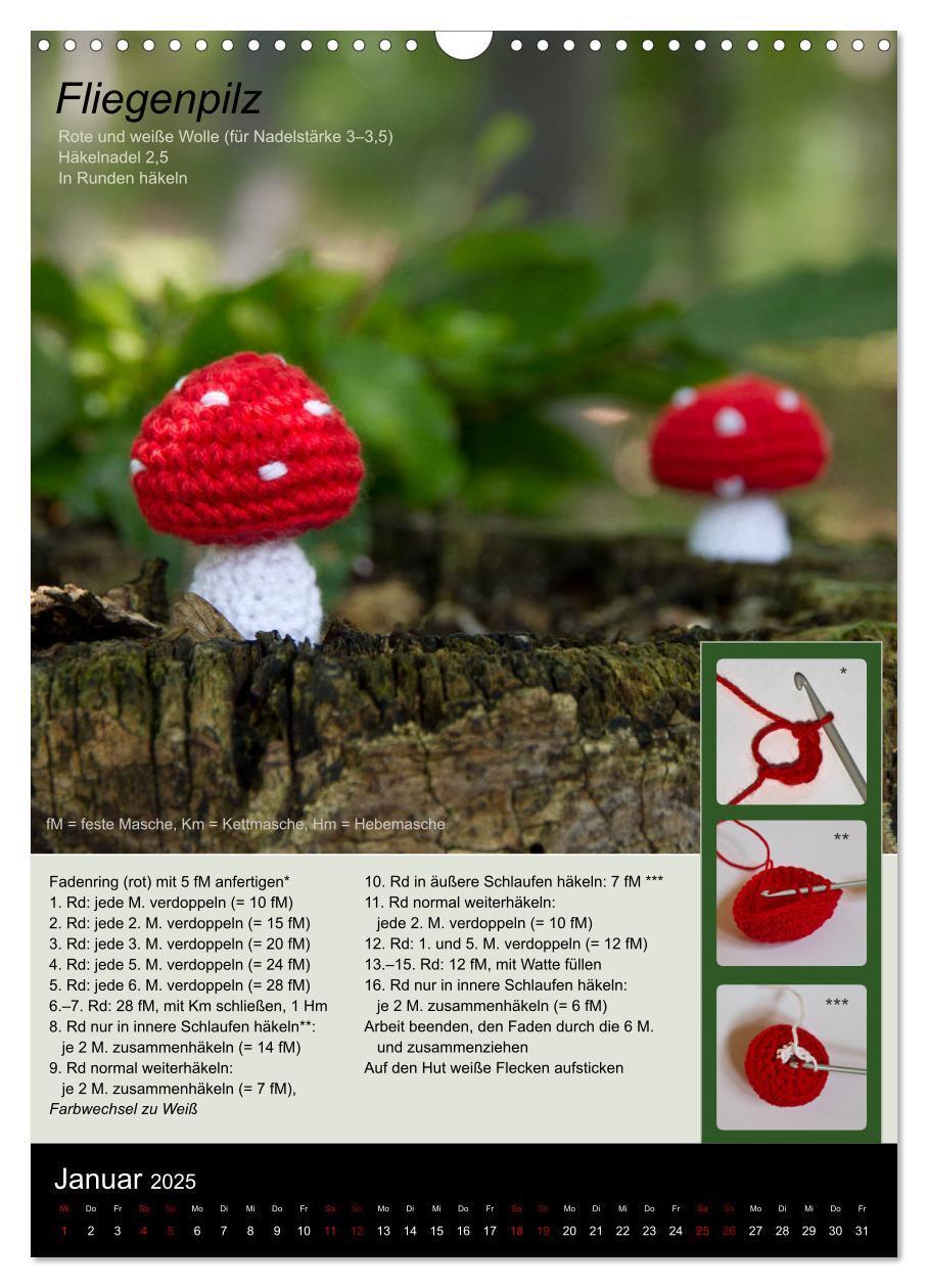 Bild: 9783435993680 | Amigurumi - Häkelideen mit Anleitung (Wandkalender 2025 DIN A3...