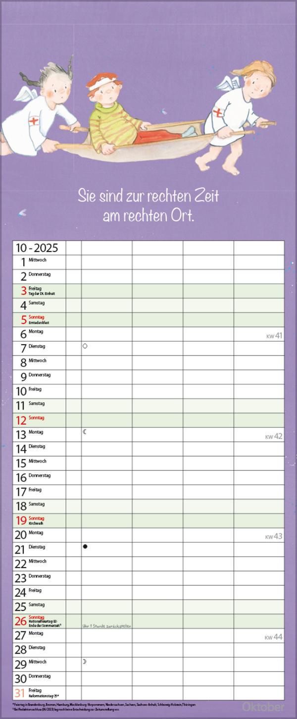 Bild: 9783731876847 | Familientimer Schutzengel 2025 | Verlag Korsch | Kalender | 14 S.