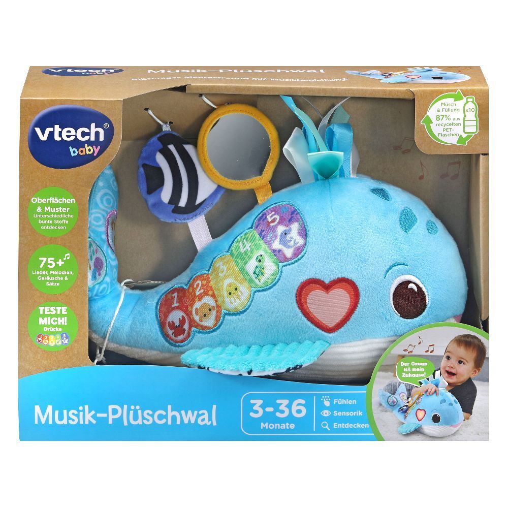 Bild: 3417765628047 | Musik-Plüschwal | Stück | 80-562804 | Vtech | EAN 3417765628047