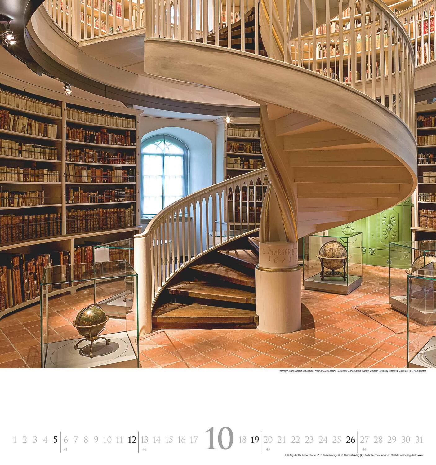 Bild: 4250809654188 | Bibliotheken 2025 - Wand-Kalender - Foto-Kalender - 45x48 - Bücher