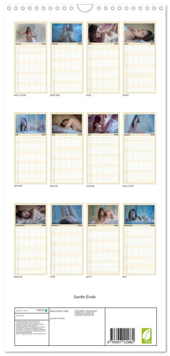 Bild: 9783457115862 | Familienplaner 2025 - Sanfte Erotik mit 5 Spalten (Wandkalender, 21...