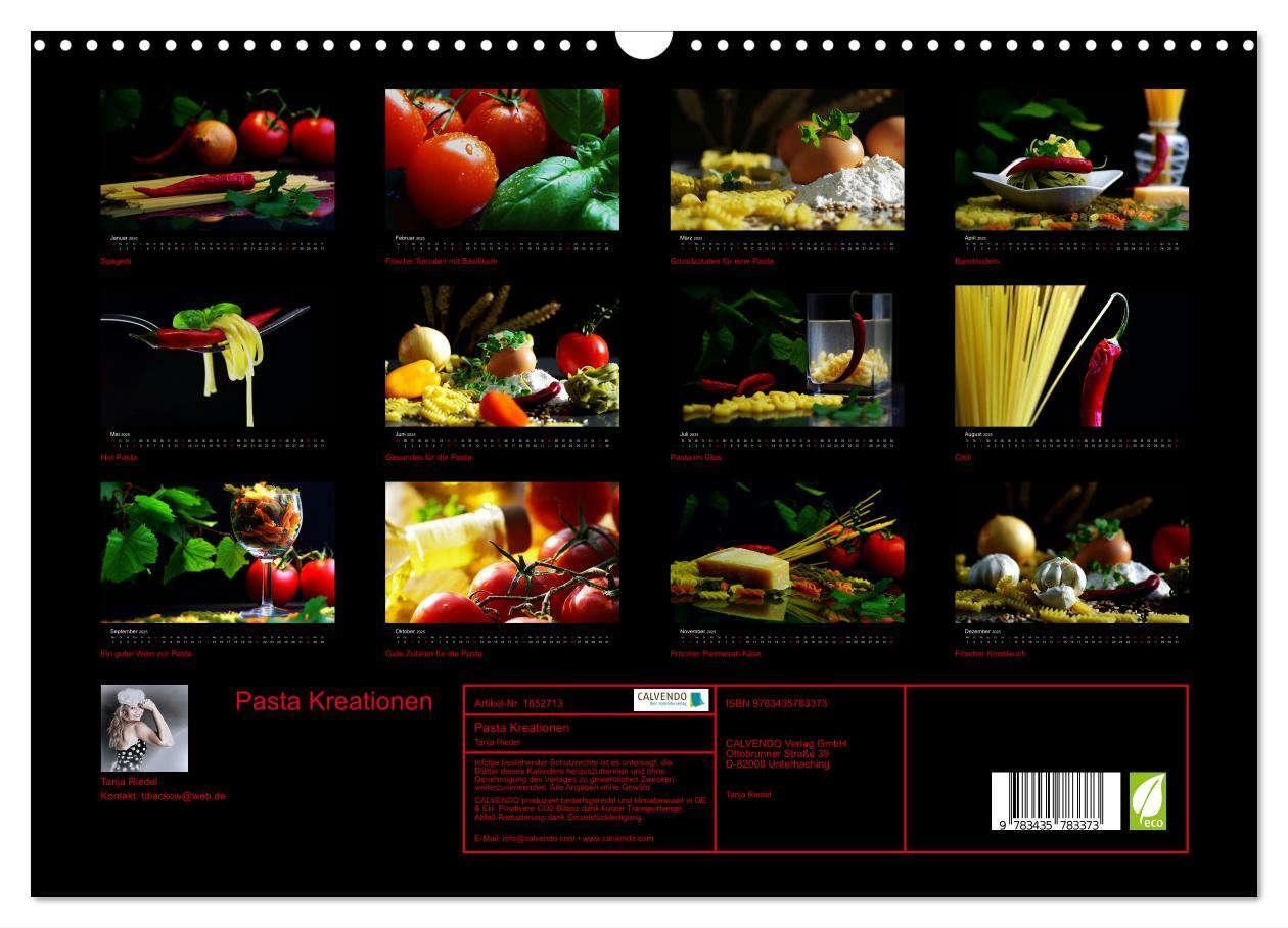 Bild: 9783435783373 | Pasta Kreationen (Wandkalender 2025 DIN A3 quer), CALVENDO...