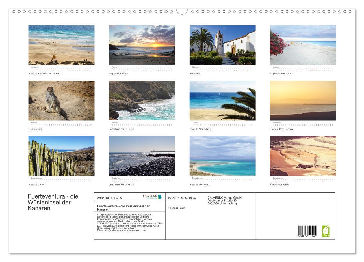 Bild: 9783435218042 | Fuerteventura - die Wüsteninsel der Kanaren (Wandkalender 2025 DIN...