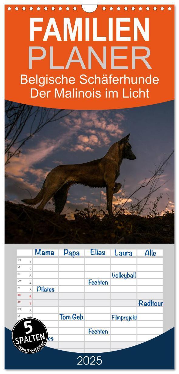 Cover: 9783457112144 | Familienplaner 2025 - Belgische Schäferhunde - Der Malinois im...