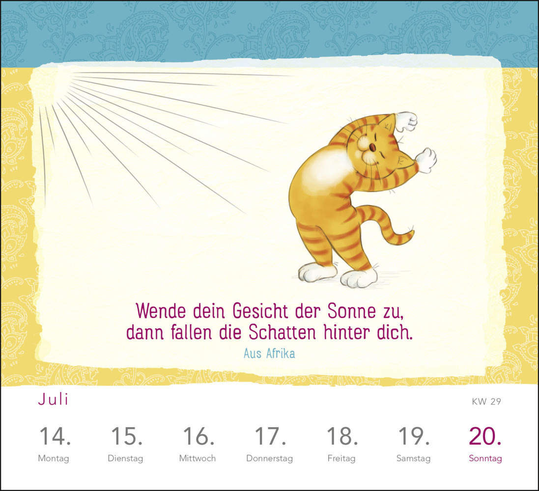 Bild: 4260308345210 | Wochenkalender 2025: Om-Katze: In der Ruhe liegt die Kraft | Verlag