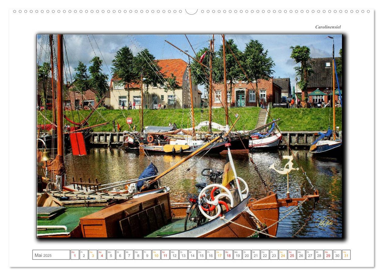 Bild: 9783435703937 | Ostfriesland - die bezaubernden alten Häfen (Wandkalender 2025 DIN...