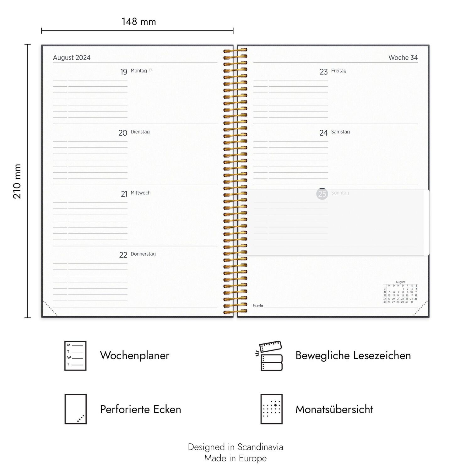 Bild: 7340188003336 | Burde Organizer &amp; Notes Schülerkalender 2024/2025 | Buch | Deutsch