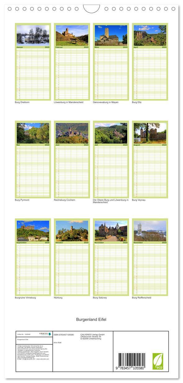 Bild: 9783457105580 | Familienplaner 2025 - Burgenland Eifel mit 5 Spalten (Wandkalender,...