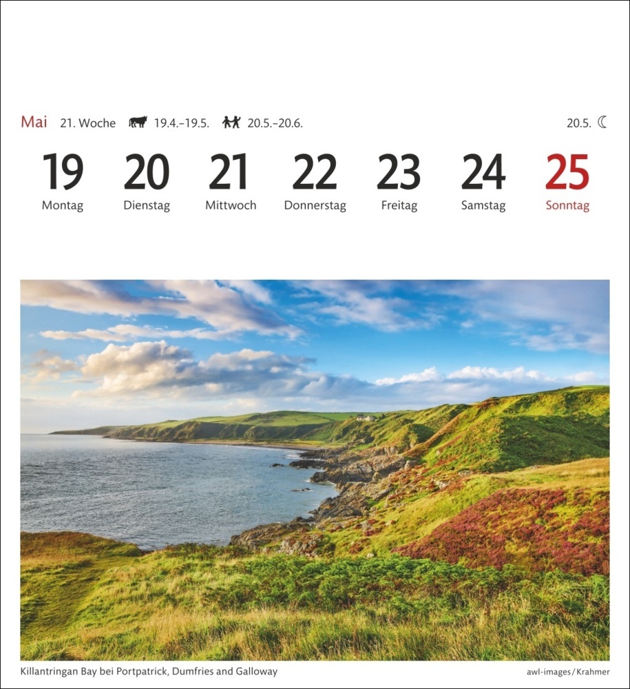 Bild: 9783840033438 | Schottland Sehnsuchtskalender 2025 - Wochenkalender mit 53 Postkarten