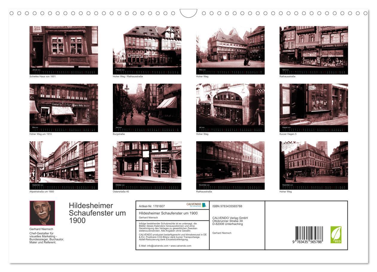 Bild: 9783435565788 | Hildesheimer Schaufenster um 1900 (Wandkalender 2025 DIN A3 quer),...