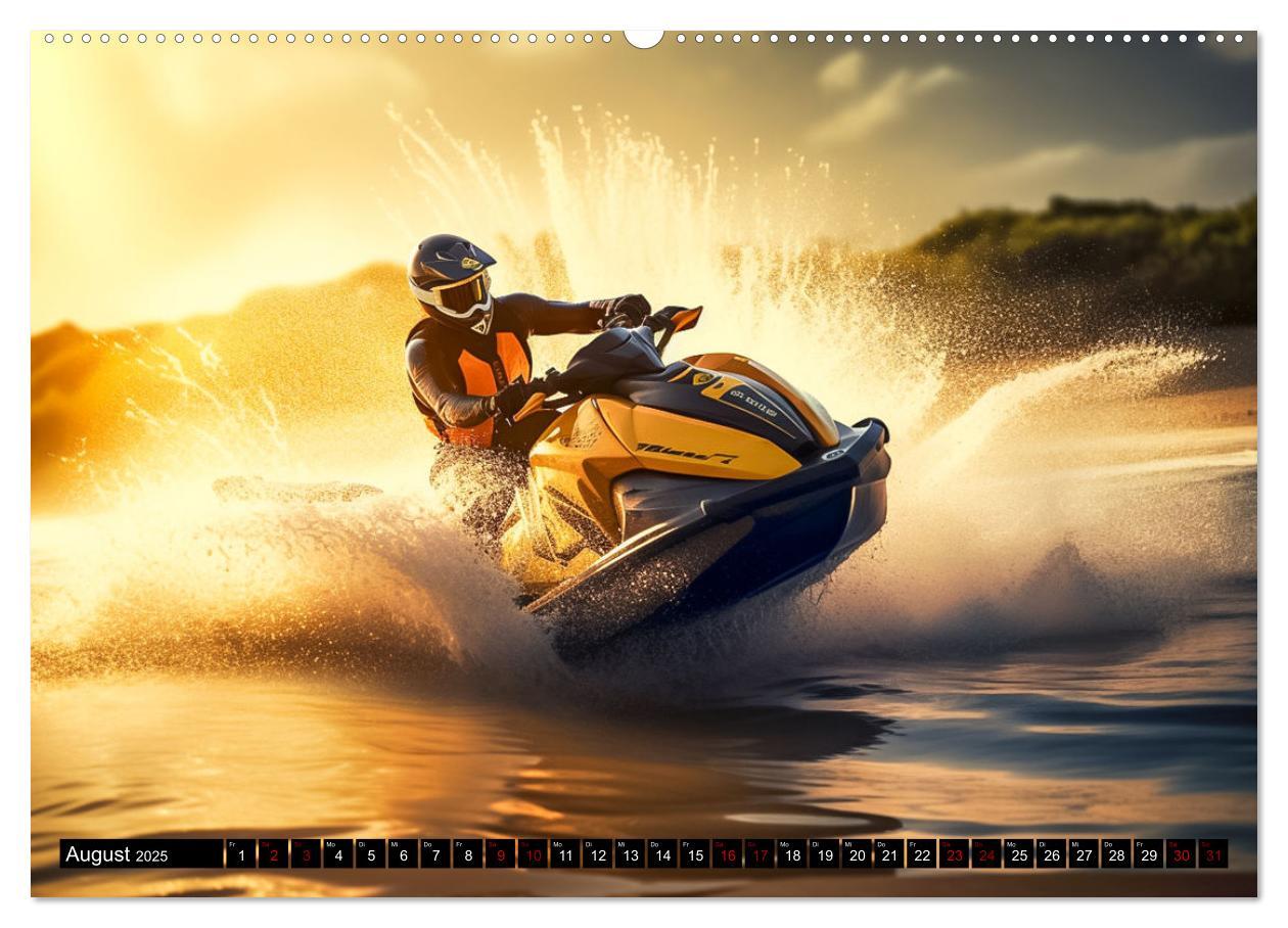 Bild: 9783383909641 | Jetski Power (Wandkalender 2025 DIN A2 quer), CALVENDO Monatskalender