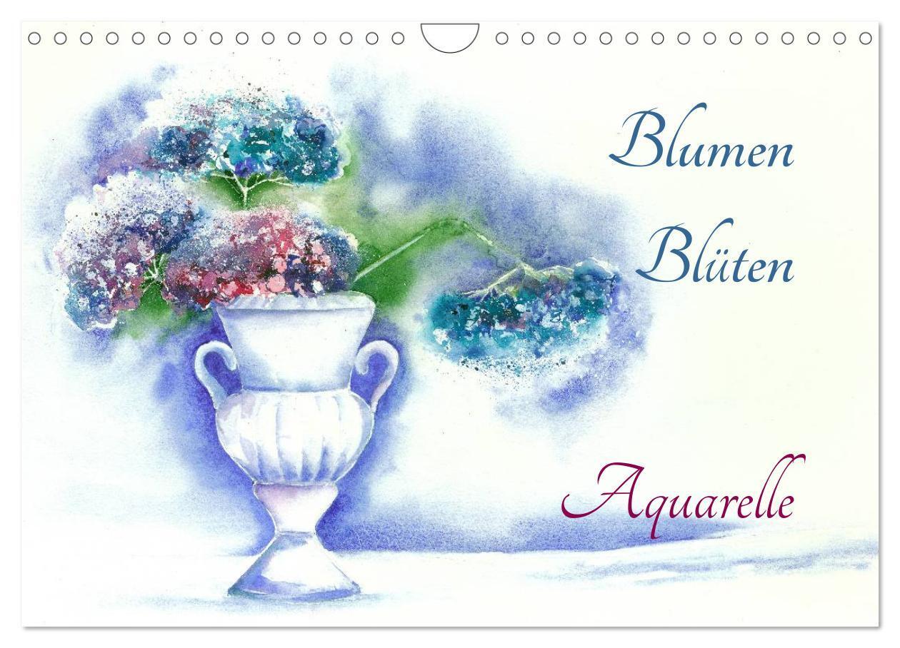 Cover: 9783435502851 | Blumen Blüten Aquarelle (Wandkalender 2025 DIN A4 quer), CALVENDO...