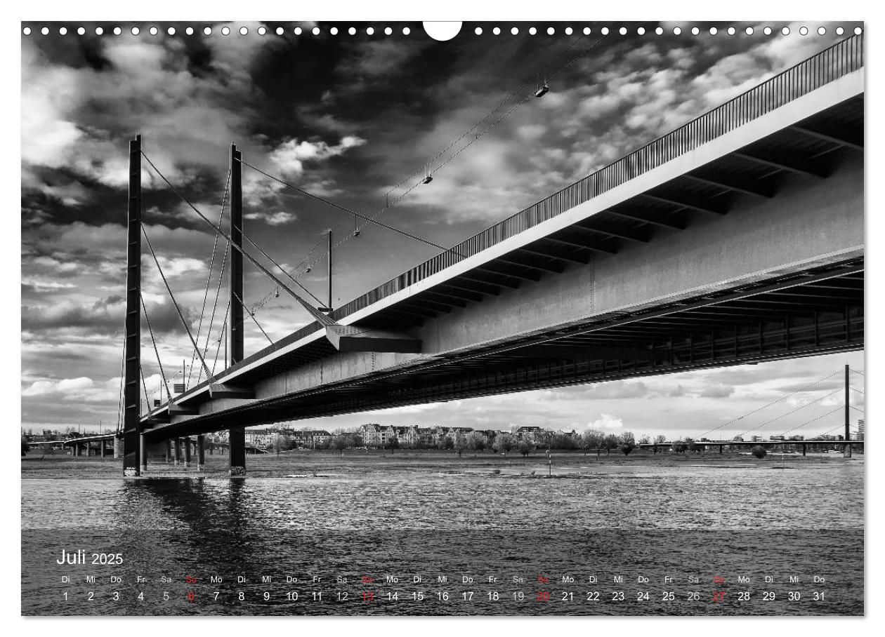 Bild: 9783435610907 | Düsseldorf Ansichten in Schwarz-Weiß (Wandkalender 2025 DIN A3...