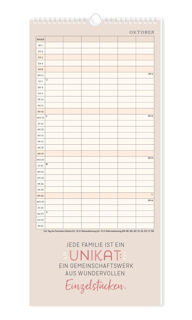 Bild: 9783986361037 | Familienplaner 2025 Einer für alle | Familienplaner | Original | 14 S.