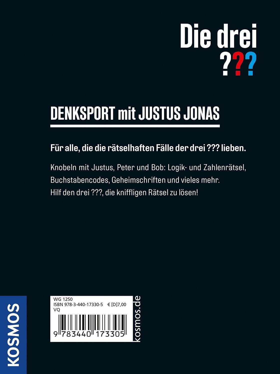 Bild: 9783440173305 | Die drei ??? Denksport mit Justus Jonas | Rätseln | Nina Schiefelbein