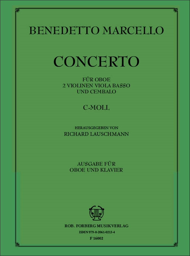 Cover: 9790206102134 | Concerto c-Moll für Oboe und Klavier | Oboe Klavier | Marcello | Buch