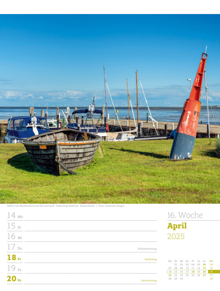 Bild: 9783838435039 | Am Meer - Wochenplaner Kalender 2025 | Ackermann Kunstverlag | 56 S.